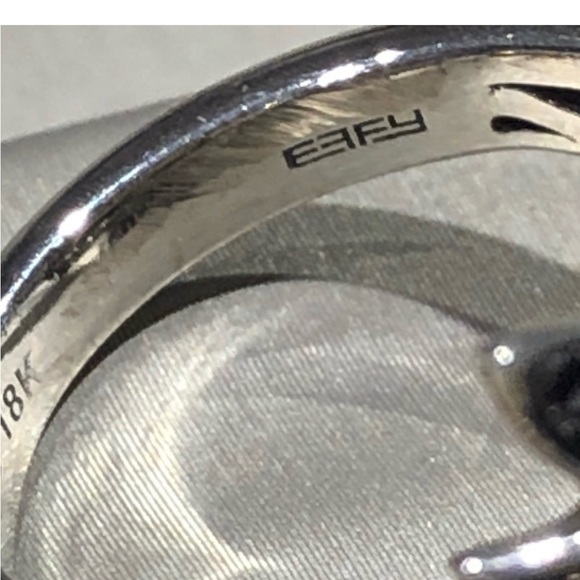 Effy Sterling Silver and 18 kt Gold Dragon Dot Ring Size 7.5 - Picture 5 of 8